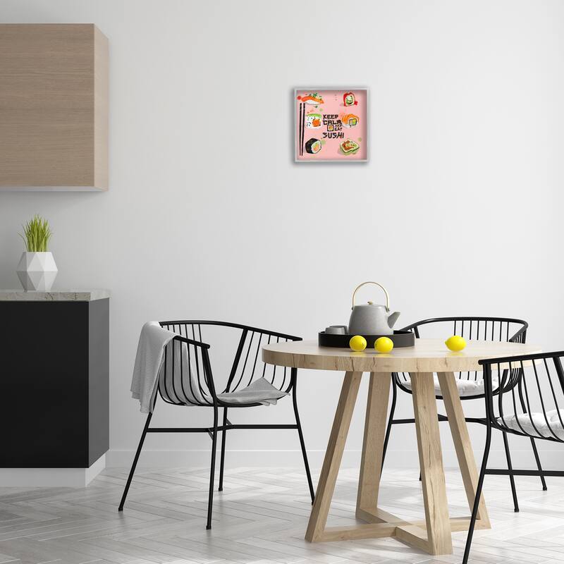 Stupell Keep Calm & Eat Sushi Framed Giclee Art Design By Juliet Rose Philips