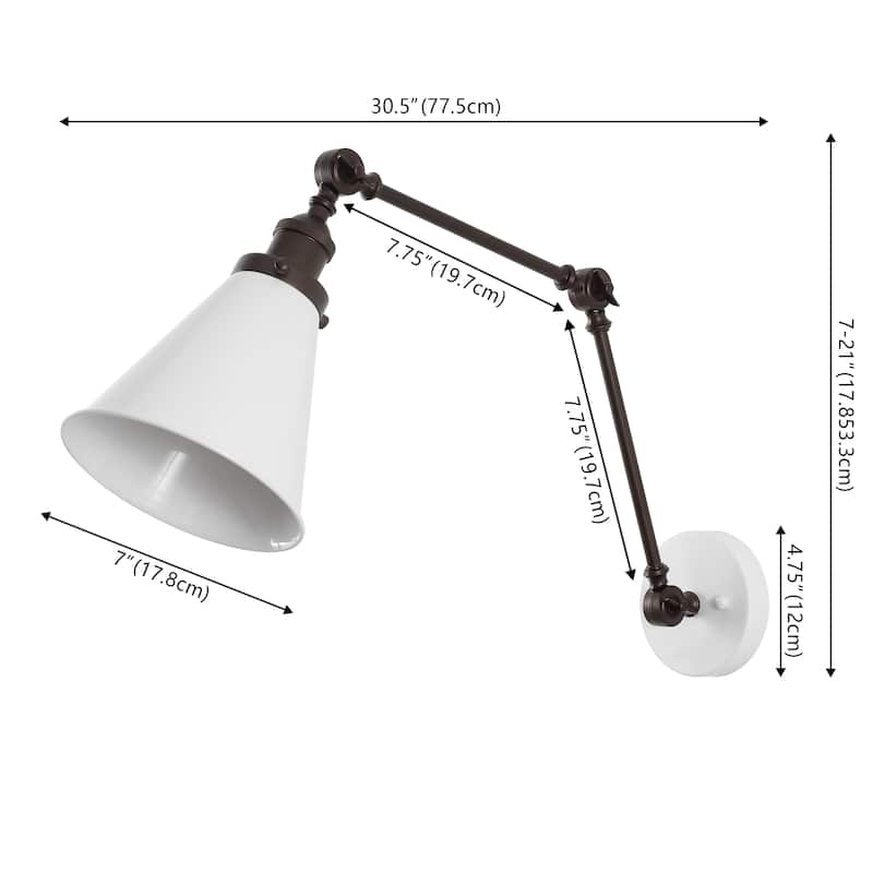 Rover 7" Adjustable Arm Metal LED Wall Sconce by JONATHAN Y