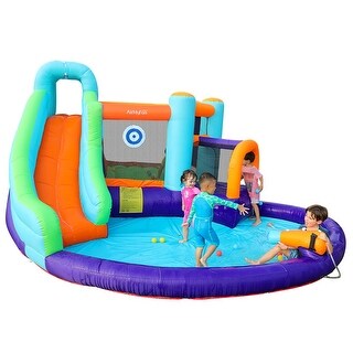 Kids Inflatable Bounce House with Slide an Blower use