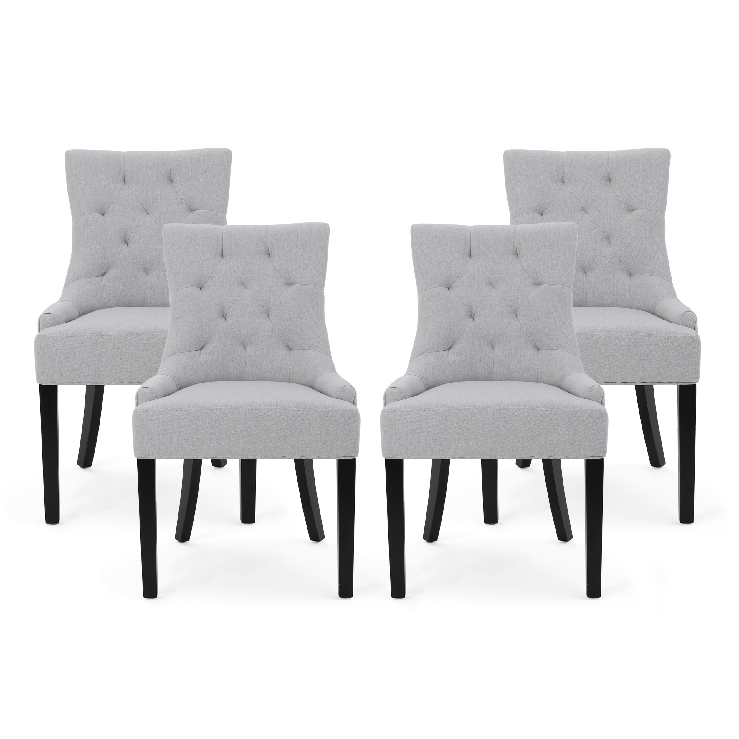 Tufted dining chairs set store of 4