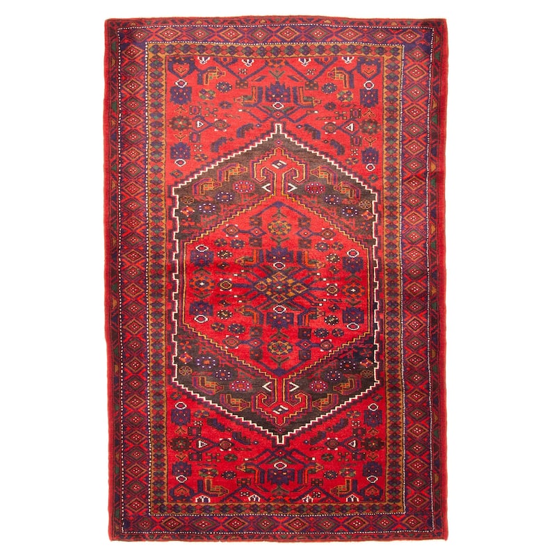 ECARPETGALLERY Hand-knotted Anadol Red Wool Rug - 4'9 x 7'5