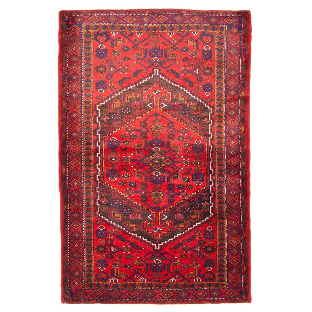 ECARPETGALLERY Hand-knotted Anadol Red Wool Rug - 4'9 x 7'5