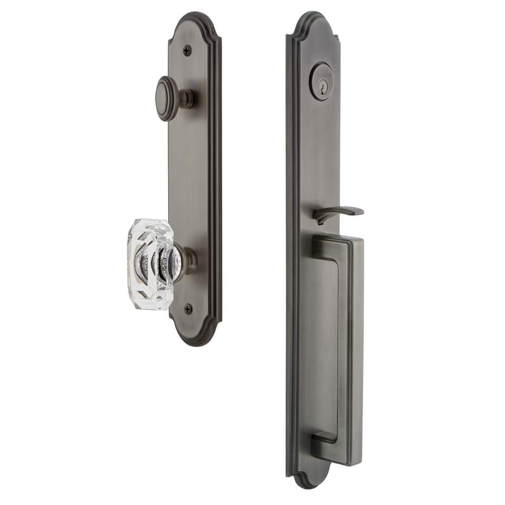 Grandeur Arc Solid Brass Rose Keyed Entry Single Cylinder Full Plate