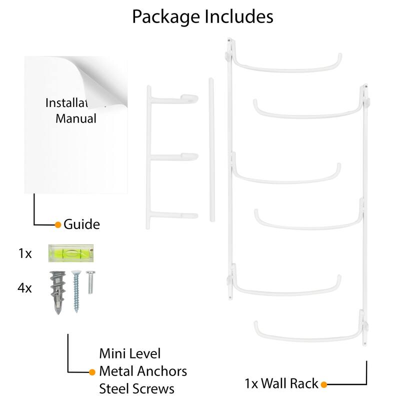 Wallniture Guru Wall Mount Foam Roller and Yoga Mat Holder, Towel Rack with 3 Hooks