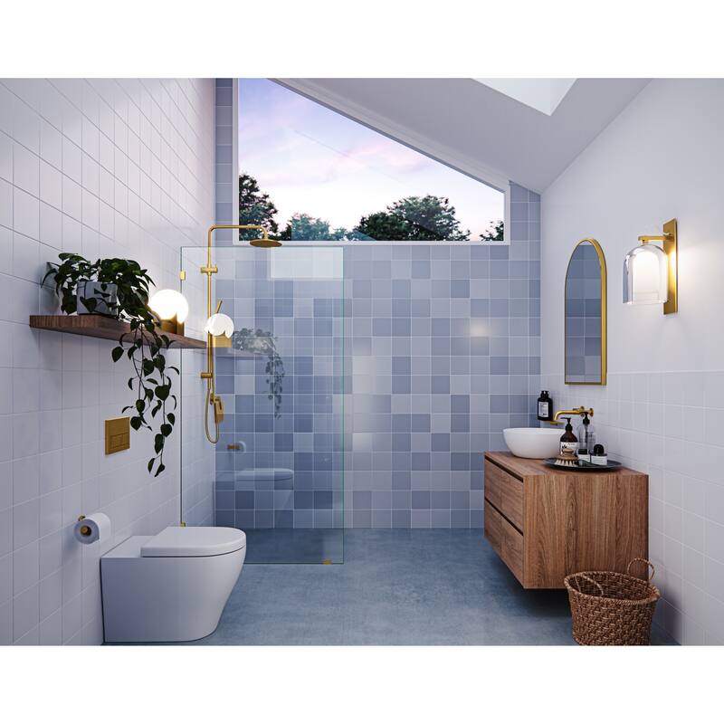 Glass Warehouse 78" x 36" Frameless Shower Door - Single Fixed Panel