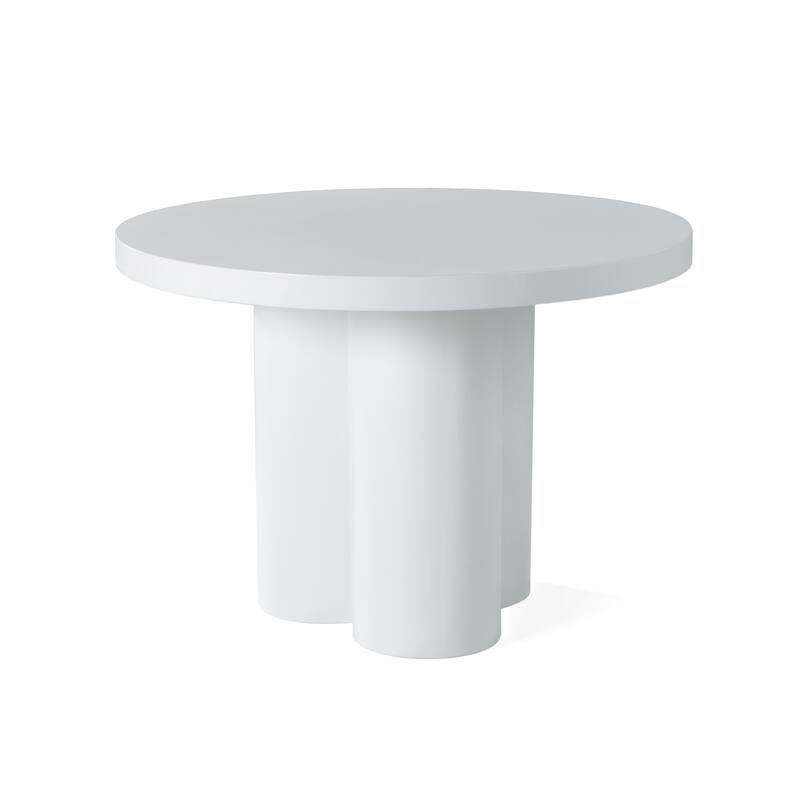 Modrest Bruni Modern White Concrete End Table