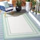 SAFAVIEH Courtyard Vickie Indoor/ Outdoor Waterproof Patio Backyard Rug - 9' x 12' - Ivory/Green