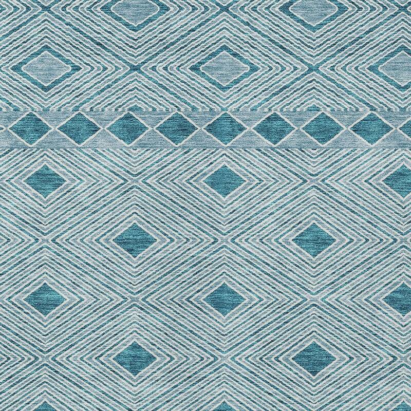 HomeRoots Geometric Transitional Rectangle Outdoor Rug