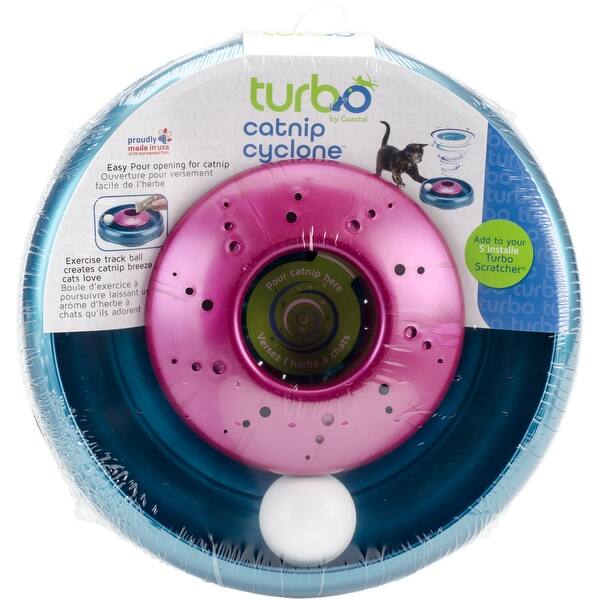 Shop Turbo Catnip Cyclone Cat Toy Aqua Mulberry Overstock 17857785