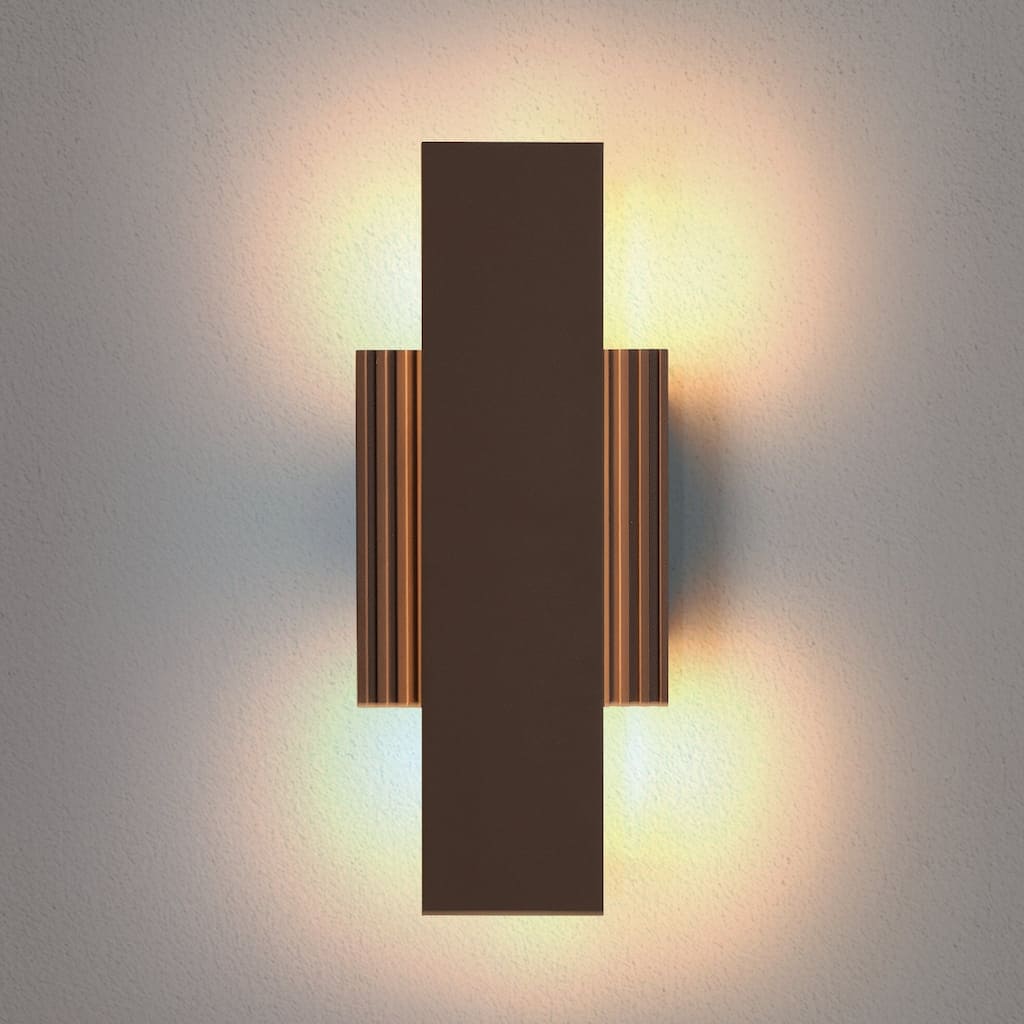 Thesis Jacks 15-inch Architectural Bronze 5CCT LED Exterior Wall Sconce