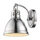 preview thumbnail 13 of 12, Golden Lighting Duncan Single Light 9" Tall Bathroom Sconce Chrome