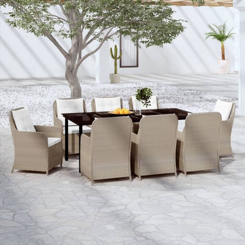 vidaXL Patio Dining Set Outdoor Dining Set Table and Chair Set for Garden