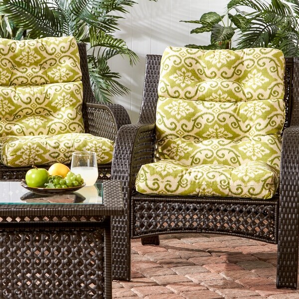 Shop Cocoa Beach 3-section 22-inch x 44-inch Outdoor High Back Chair Cushion (Set of 2) by ...