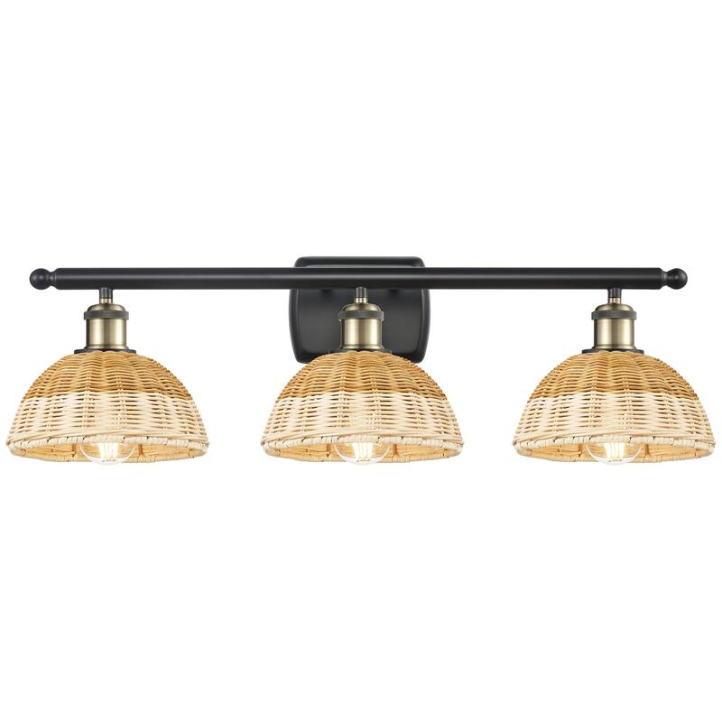 Innovations Lighting 516-3W-8-28 Bristol Natural II Vanity Bristol - Black Antique Brass / Natural
