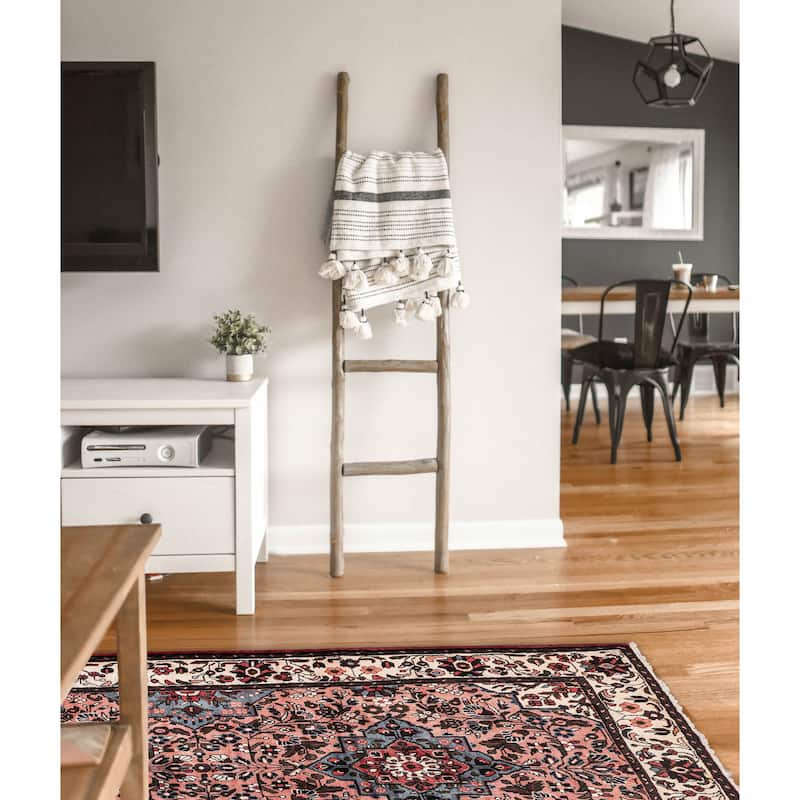 ECARPETGALLERY Hand-knotted Anadol Coral, Light Red Wool Rug - 4'2 x 7'10