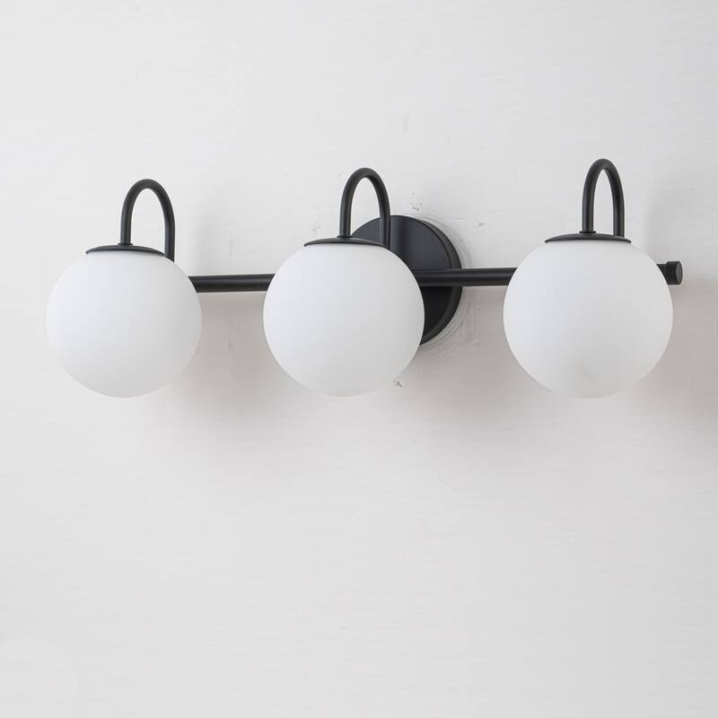 3/4-Light Dimmable Modern Bathroom Light Fixture with Frosted Glass