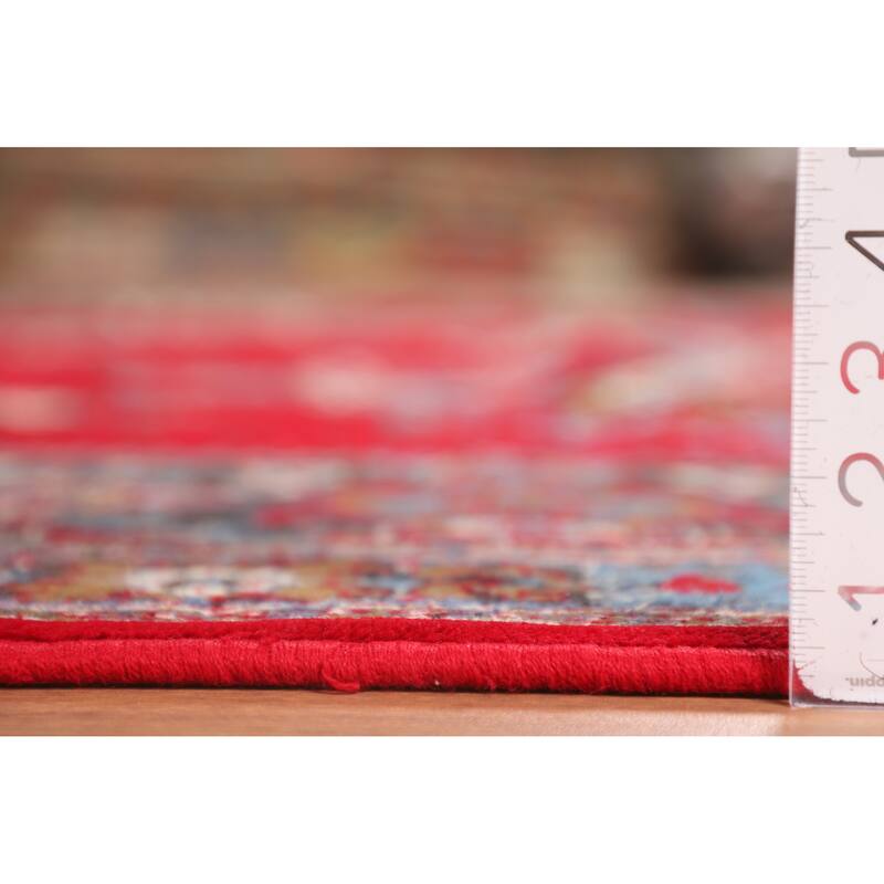 Red Kashan Turkish Area Rug Machine Made Carpet - 9'6" x 12'9"