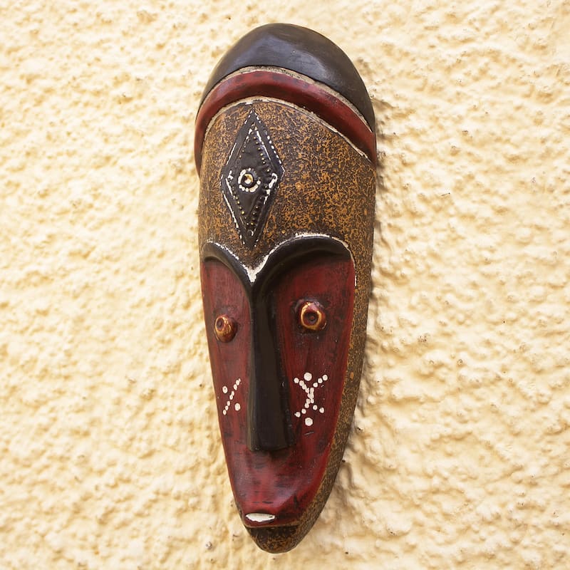 Novica Handmade Jendayi African Wood Mask