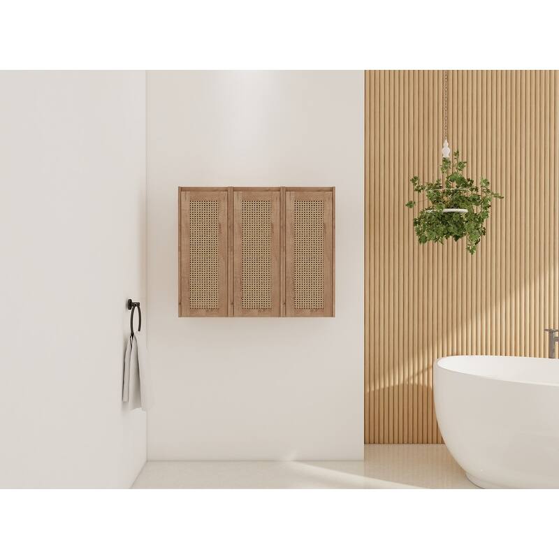 MEDUNJESS Bathroom Side Cabinet, Float Mounting Design