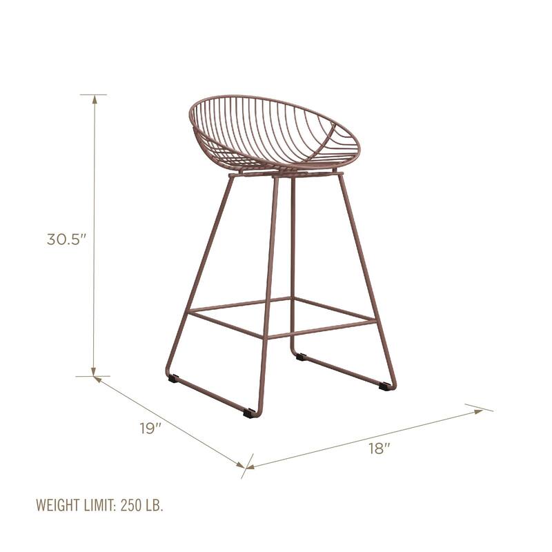 CosmoLiving by Cosmopolitan Ellis 24" Metal Counter Height Bar Stool