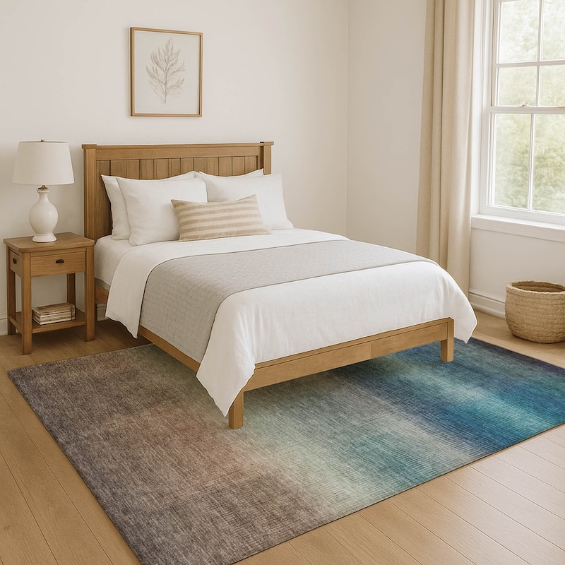 Premium Washable Super Soft Solid Ombre Mayfield Rug