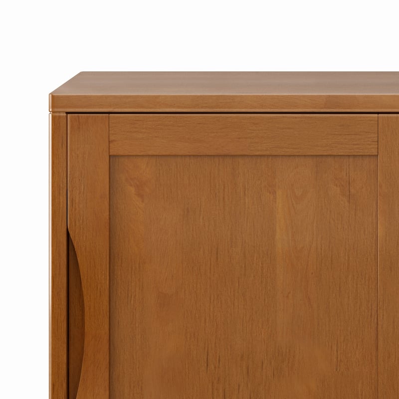 WYNDENHALL Pearson SOLID HARDWOOD 30 inch Wide Mid Century Modern Low Storage Cabinet - 30"w x 14"d x 31"h