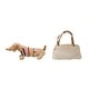 preview thumbnail 7 of 6, Cotton Removable Brown Dachshund in Dog Carrier - 11.0"L x 2.0"W x 5.0"H