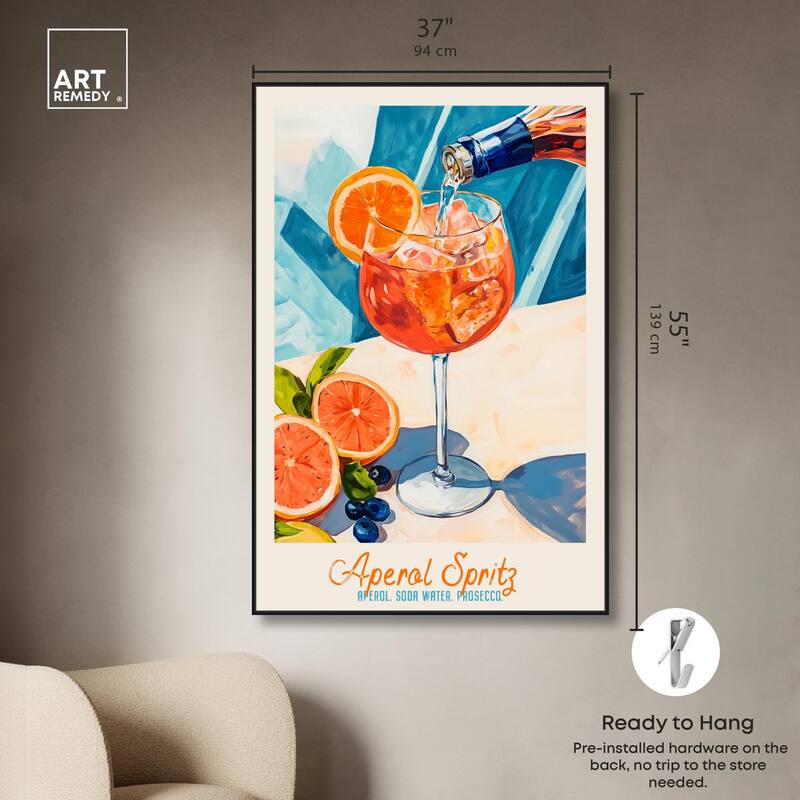 Aperol Spritz Recipe Poster Canvas by Art Remedy