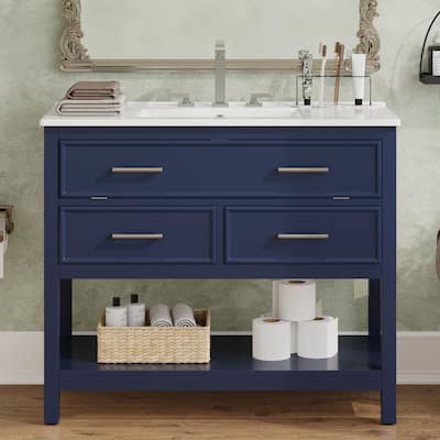 Christopher Knight Home - Eric 36" Bathroom Vanity with Ceramic Sink