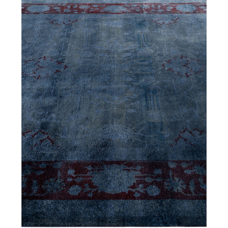 Overdyed One-of-a-Kind Hand-Knotted Area Rug - Gray - 6' 2" x 9' 3"
