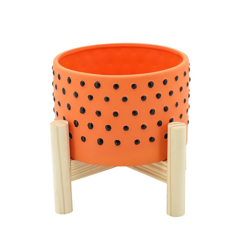 Sagebrook Home Handmade Ceramic Planter with Stand