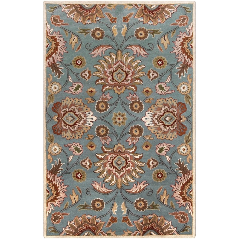 Patchway Handmade Classic Floral Wool Area Rug
