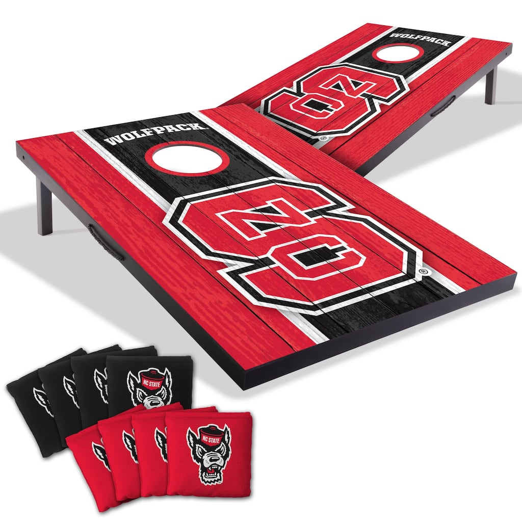 NC State Wolfpack NCAA Compact 2x3 Tailgate Cornhole Board Set