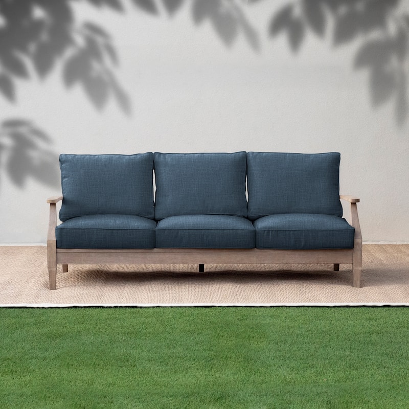 Sorra Home Indoor/Outdoor Deep Seating Sofa Cushion Set - 30 x 27 x 5 Sofa Cushion Set Corded - Pacific
