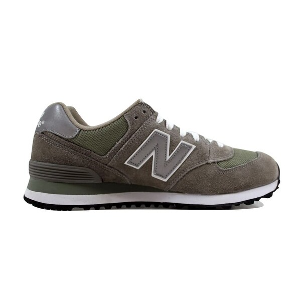 new balance men's 574 retro sport shoes grey with silver