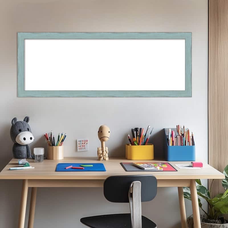 Amanti Art Sky Blue Rustic Framed Dry Erase Magnetic Board
