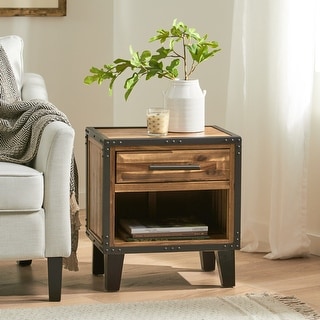 Luna Acacia Wood End Table by Christopher Knight Home - Bed Bath ...