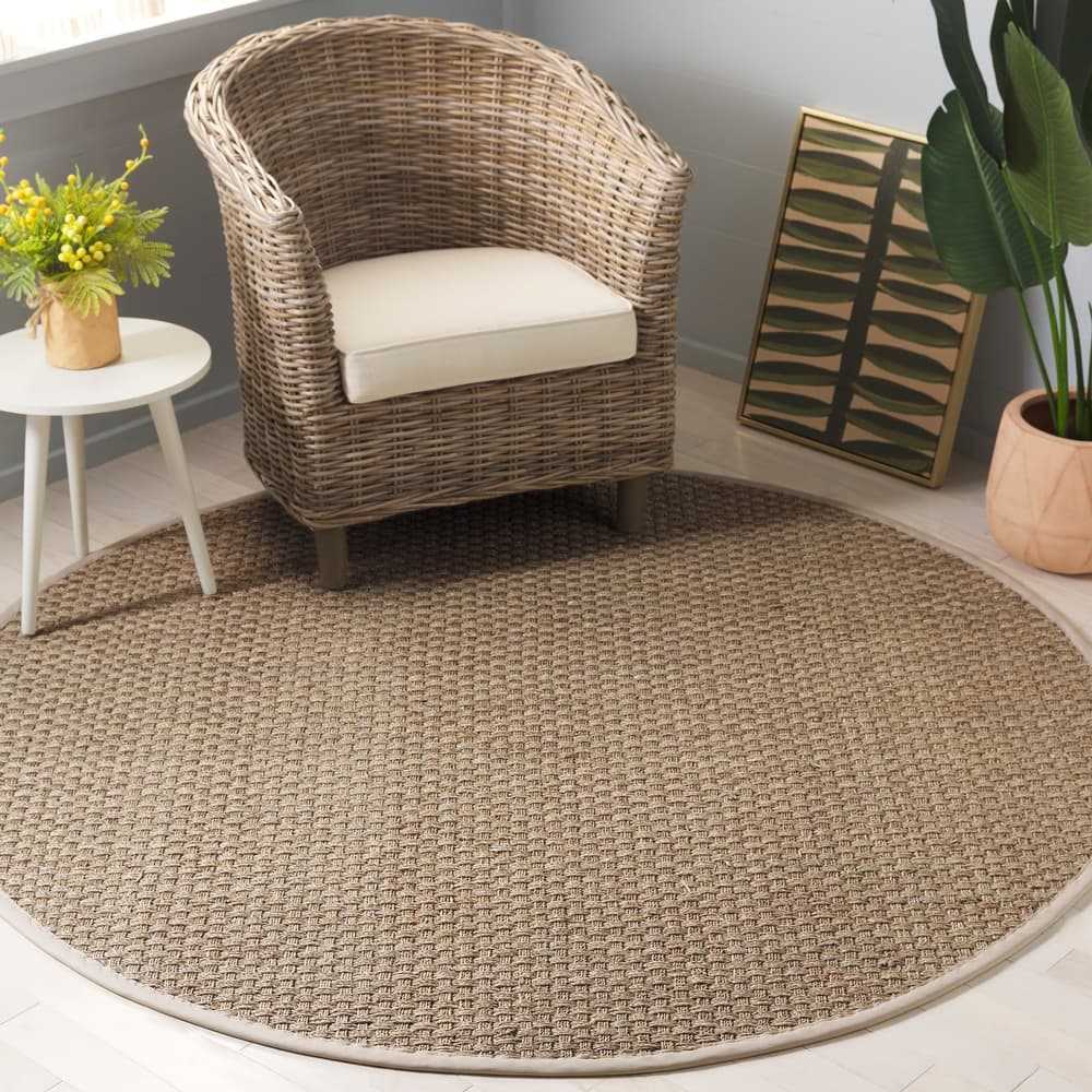 SAFAVIEH Natural Fiber Fita Farmhouse Seagrass Rug