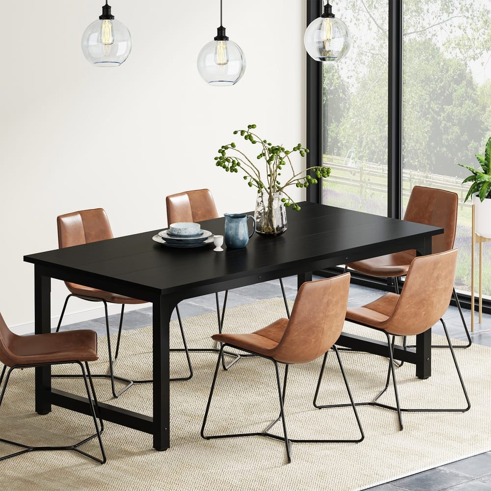 63 Inch Modern Kitchen Dining Table for 4-6