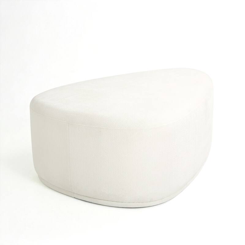 Leon 43" W Modern Oversized Chenille Triangular Cheese Ottoman