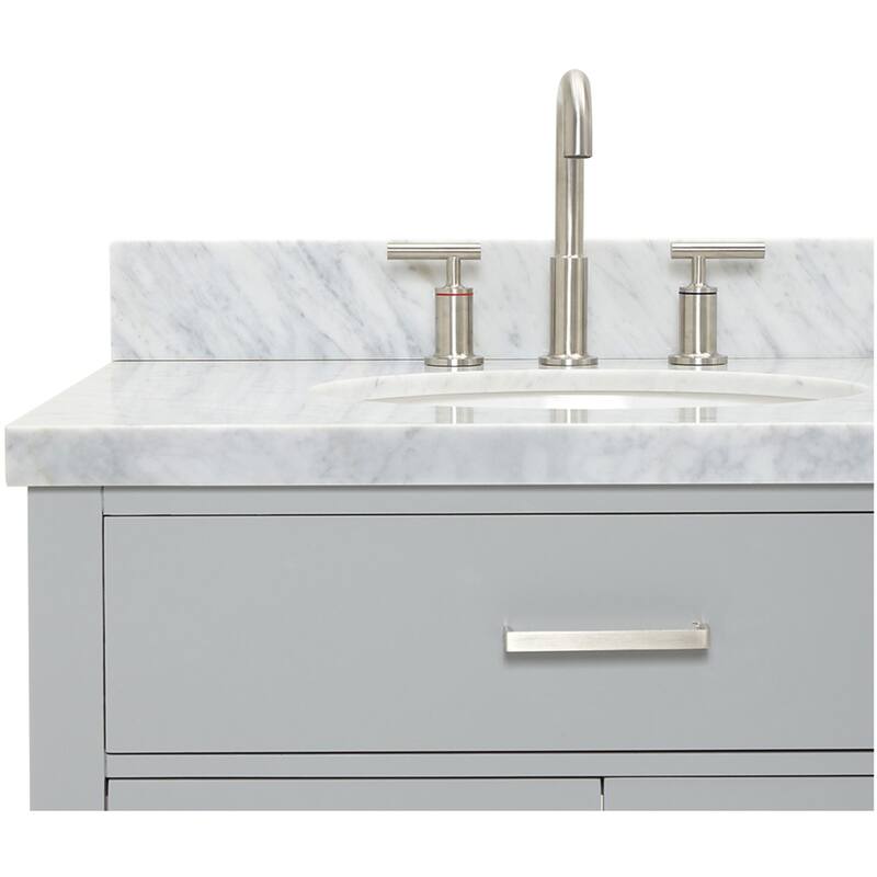 Ariel H073DCWOVO Bristol 73" Free Standing Double Oval Basin Vanity