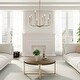 preview thumbnail 3 of 8, The Gray Barn Modern 8-Light Chandelier Windy Bracken Ceiling Lighting for Living Room - D 27"X H 36"