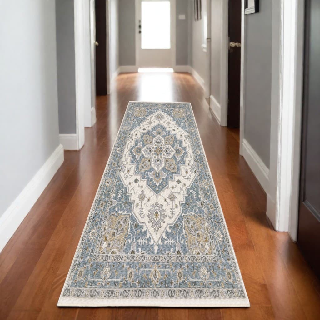 HomeRootsMedallion Traditional Runner Area Rug