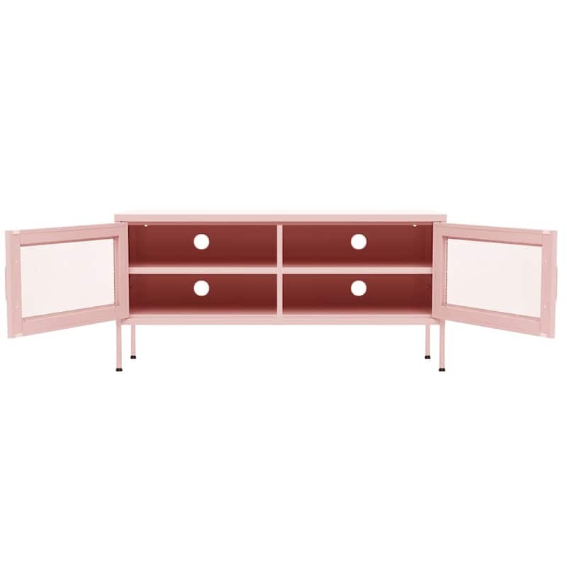 vidaXL TV Stand TV Unit Sideboard Home TV Console Media Unit Cupboard Steel - 41.3" x 13.8" x 19.7"