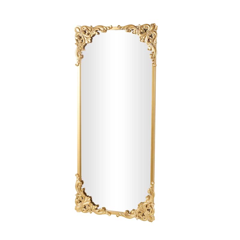 Metal Scroll Ornate Baroque Floor or Wall Mirror - Gold - Various Sizes and Shapes - Roche River Decor