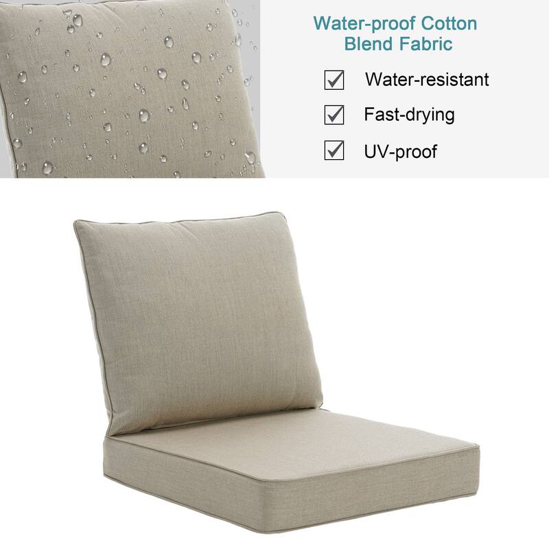 24"x23" Deep Seat Sunbrella Thick Cushion For Outdoor Club Chair,Rocking Chair