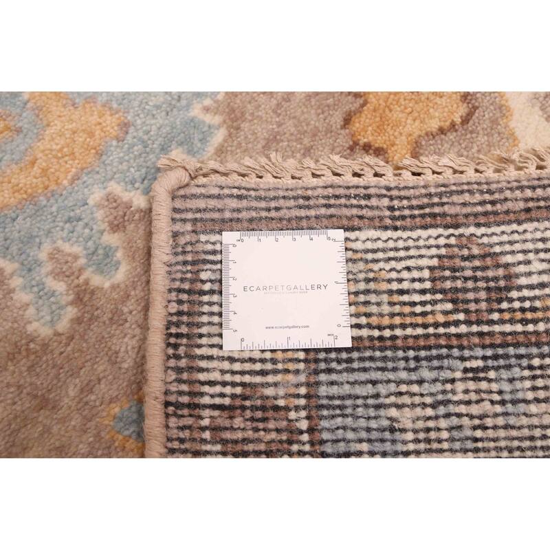 ECARPETGALLERY Hand-knotted Modern Oushak Taupe Wool Rug - 8'1 x 9'10