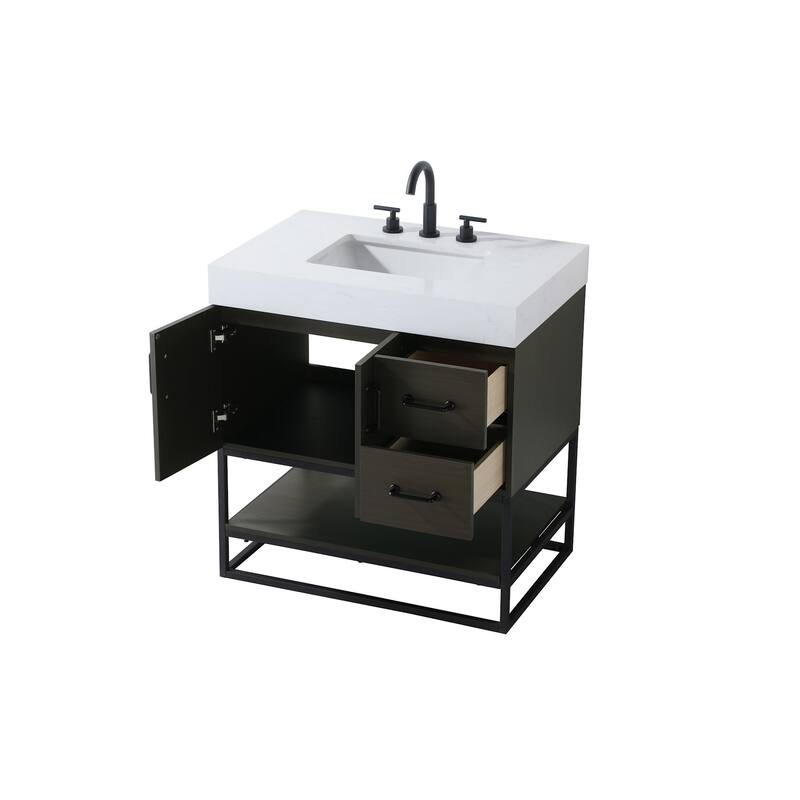 Elegant Lighting VF29232 Caroline 32" Free Standing Single Basin
