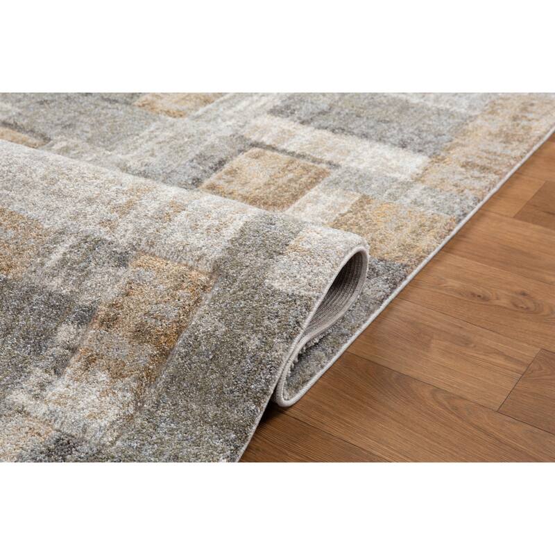 Vlora Collection Modern Abstract Geometric Multi-color Area Rug