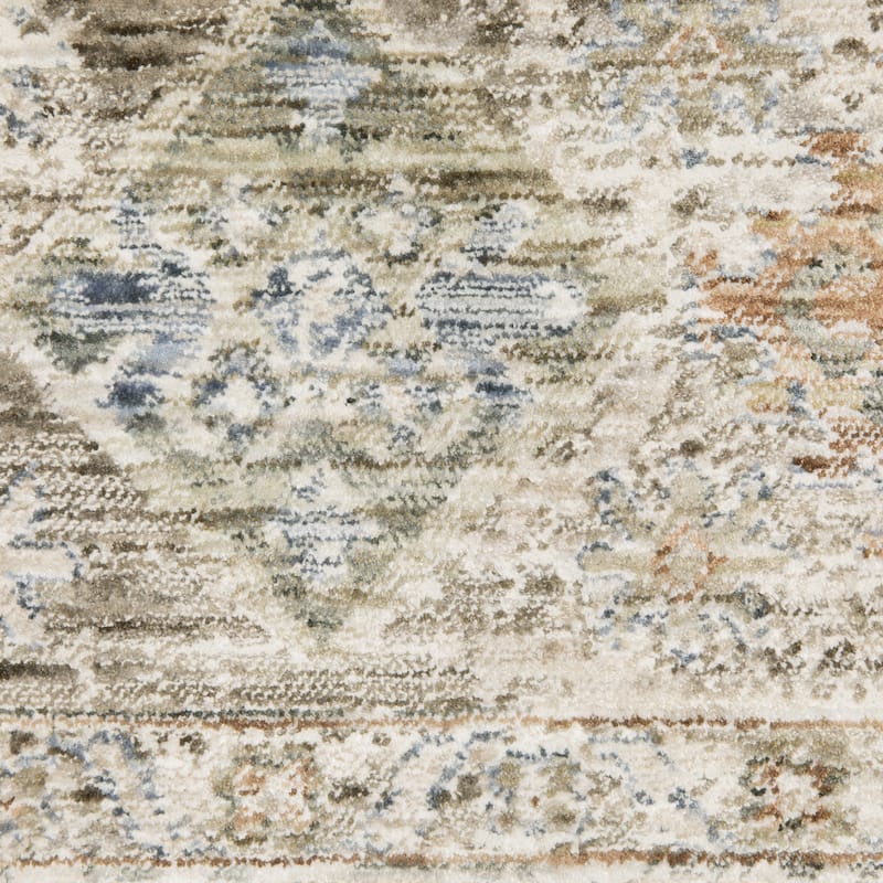 Amira Distressed Traditional Beige/ Grey Area Rug